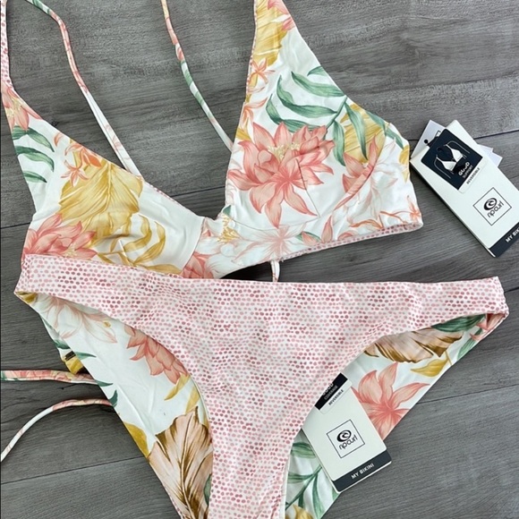☀️RIP CURL☀️ LA BONITA RESERVABLE CROP LA BONITA GOOD PANT BIKINI SET - Picture 12 of 16